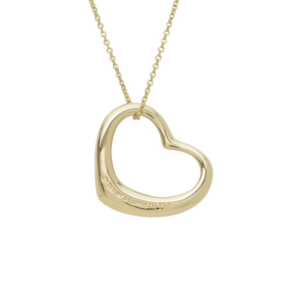 Tiffany & Co. Open Heart Necklace 18K Yellow Gold