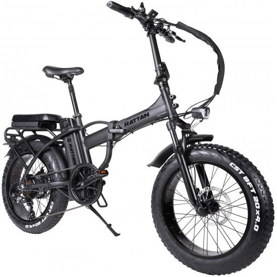Rattan 48V 750W Electric Bike for Adults 4.0 Fat Tire Bikes Folding Bikes 13AH Removable Lithium-ion Battery E-Bikes 7-Speed Shifter Electric Bicycle High Step Across ebikes