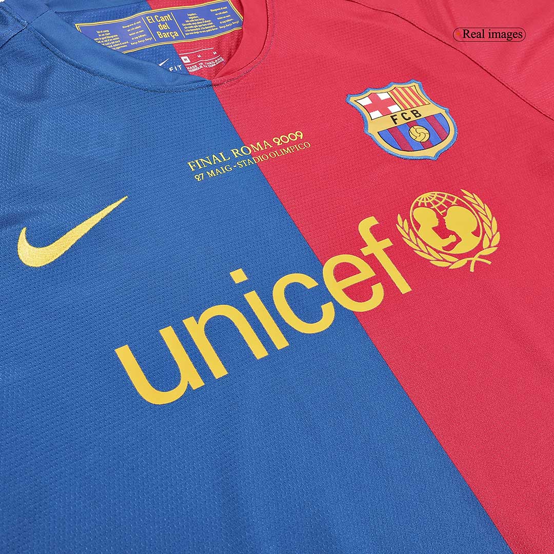 Retro Soccer Jersey Barcelona Home Long Sleeve 2008/09 - UCL Final