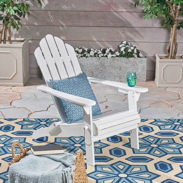 Hollywood Foldable Acacia Adirondack Chair by Christopher Knight Home