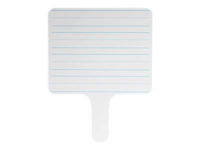 Rectangle Lined 2 Side Paddle 12/pk Dry Erase with Pens Erasers - Flipside