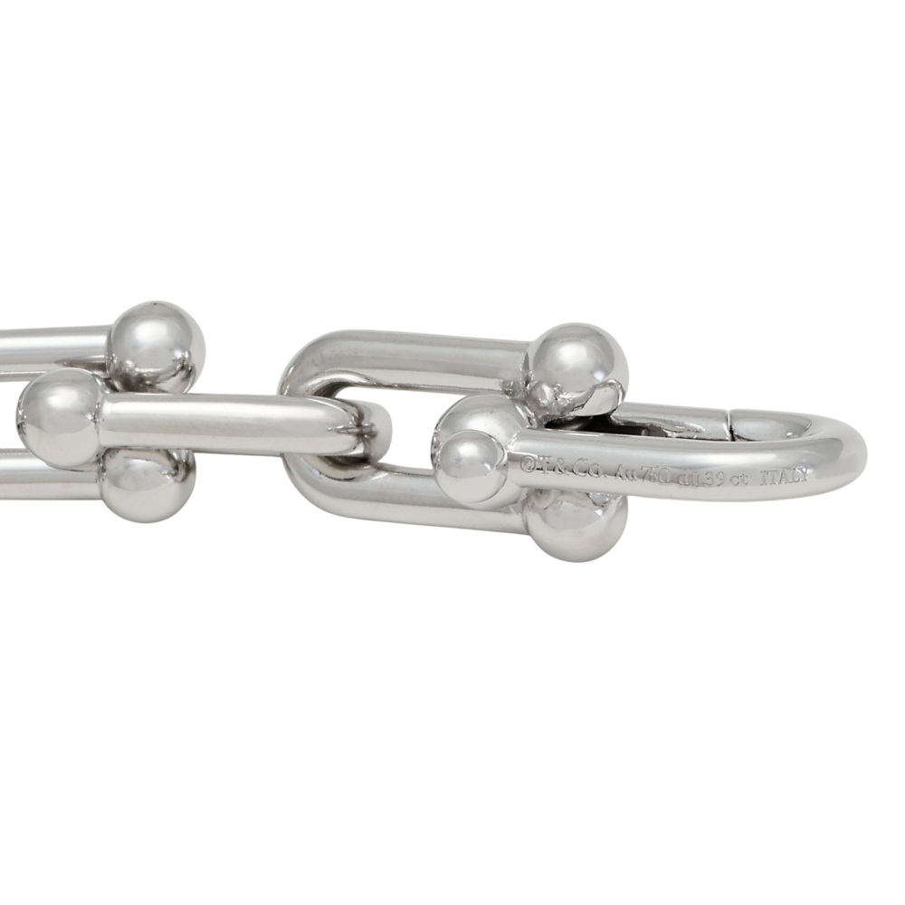 Tiffany & Co. Hardware Link Bracelet 18K White Gold Diamond 71792617