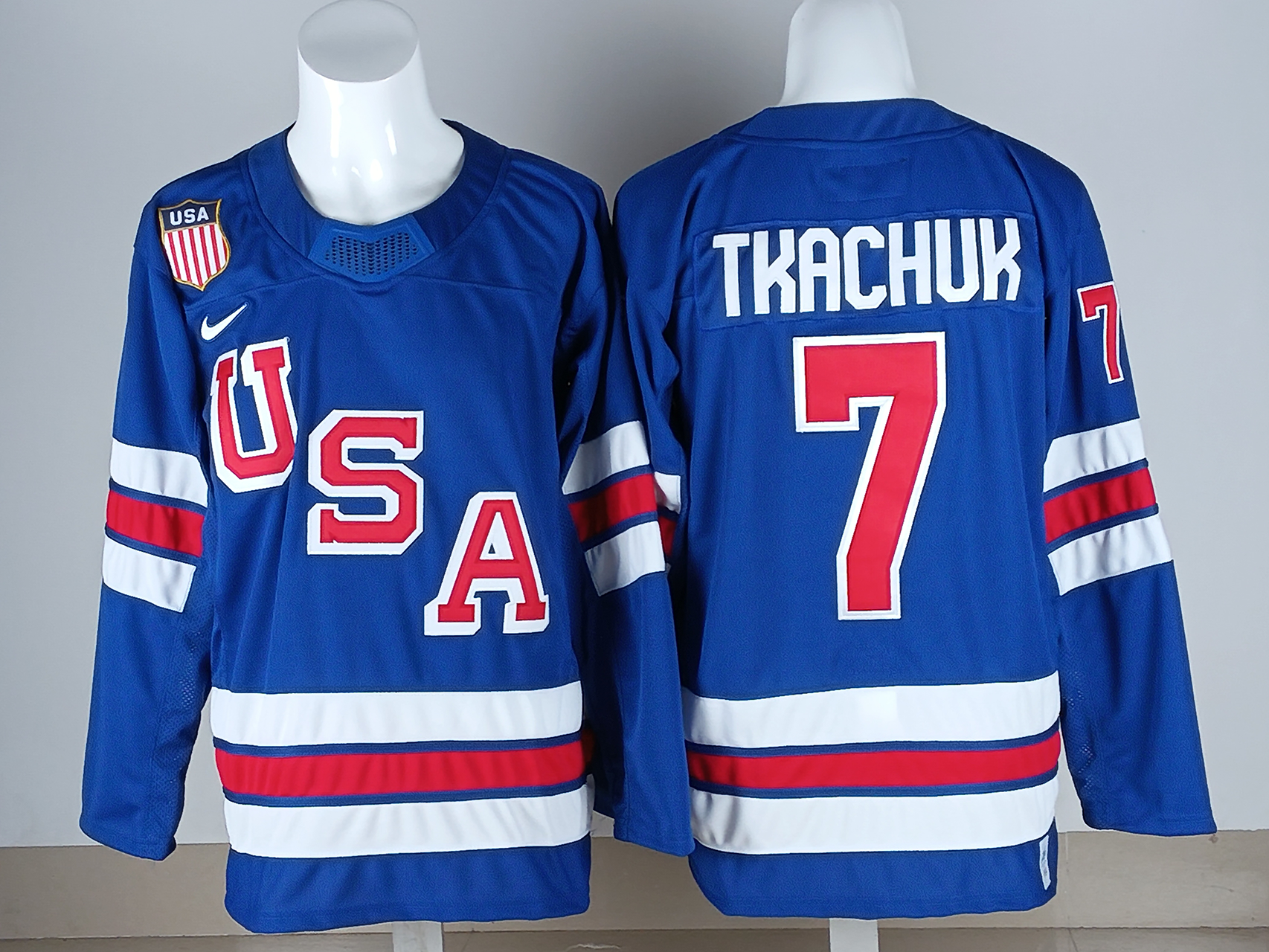 Men's United States Hockey Keith Tkachuk #7 Royal 2026 Winter Olympics Jersey