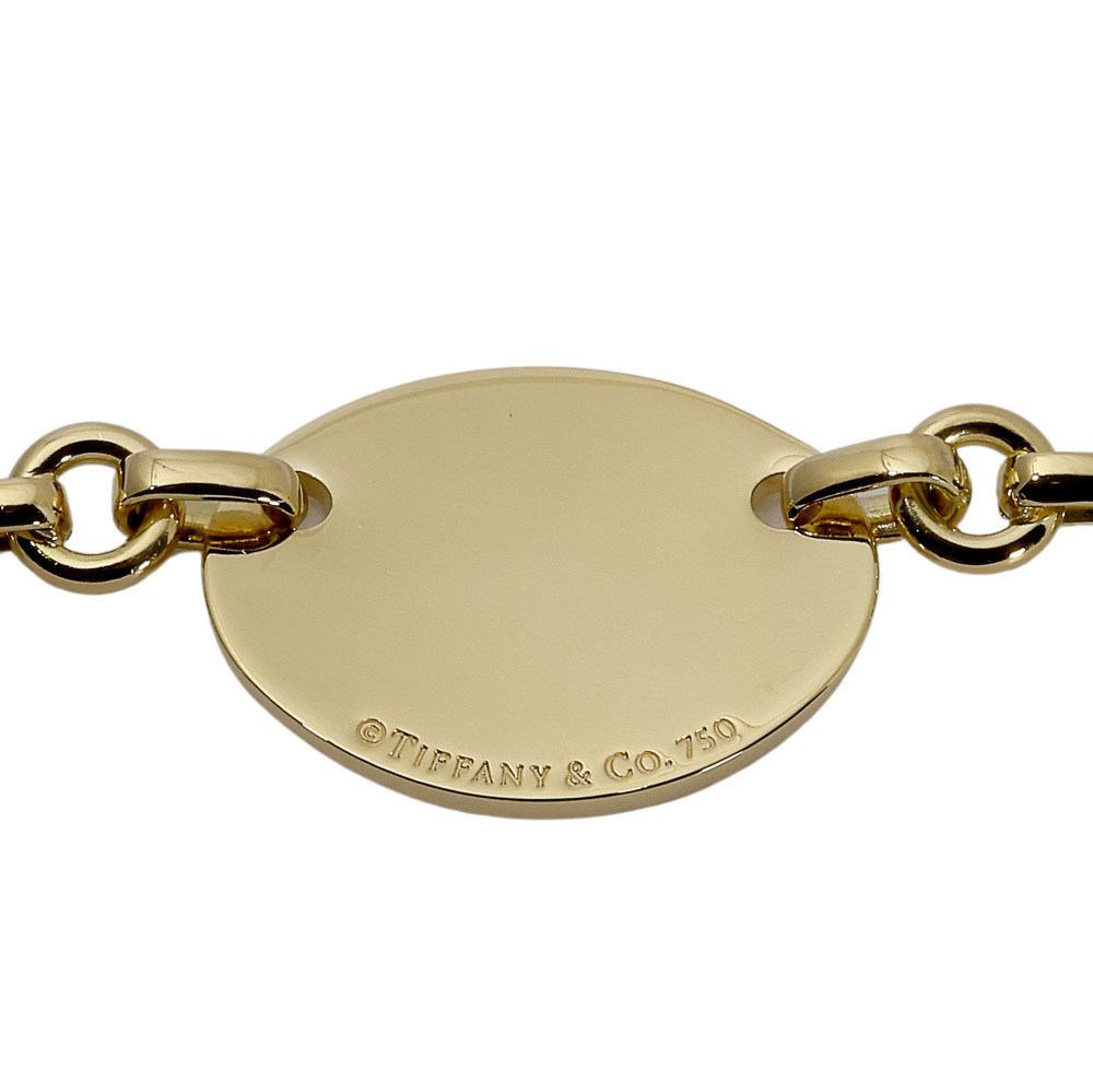 Tiffany & Co. Return To Oval Tag Bracelet 18K Yellow Gold