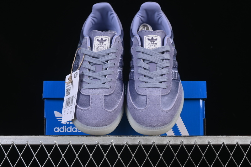 Adidas Samba Clover Casual Board Shoes White/Purple HQ5159