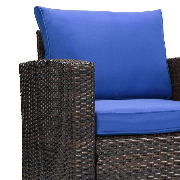 5piece Wicker Patio Conversation Furniture Set
