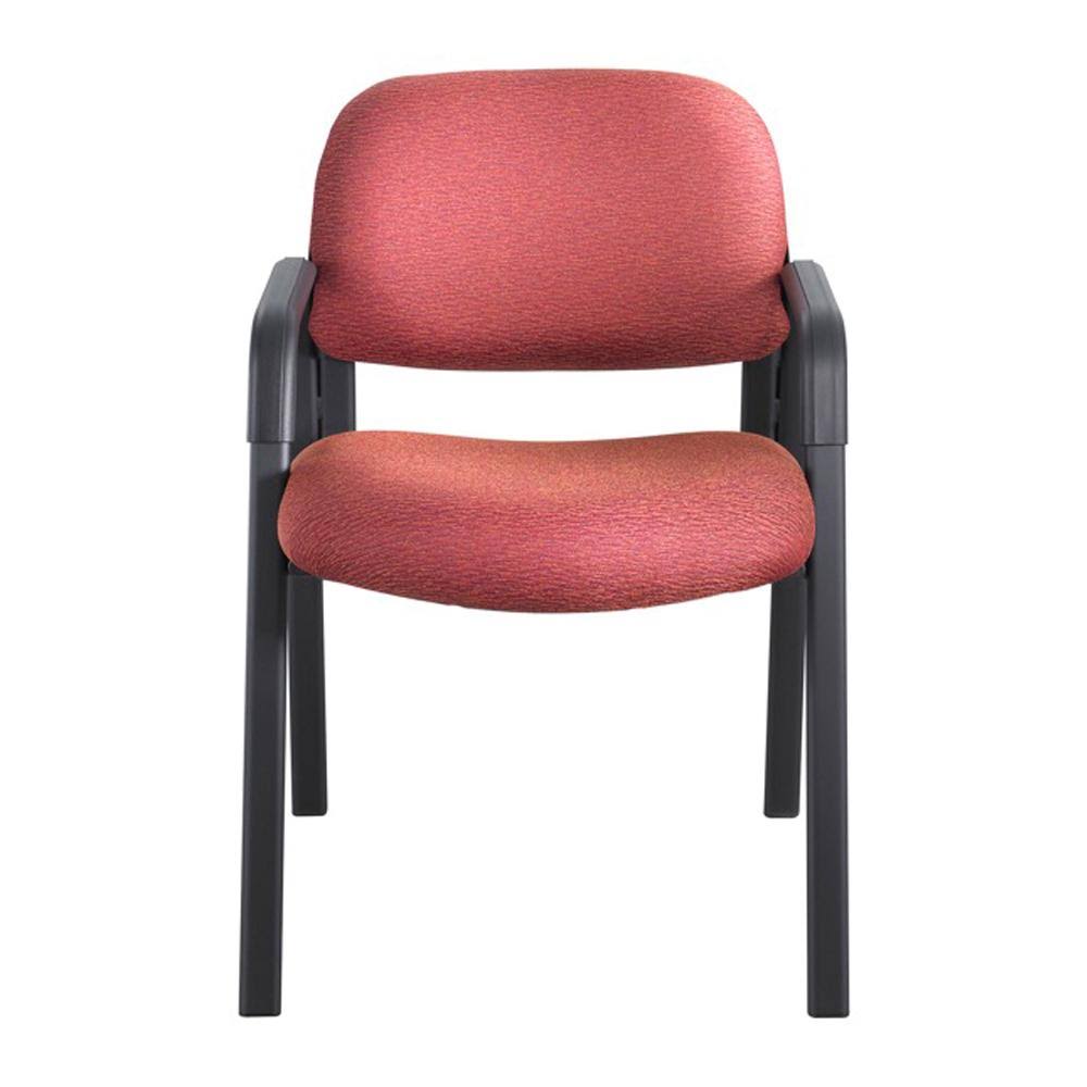 Safco Cava Urth Straight Leg Guest Chair - Black Vinyl