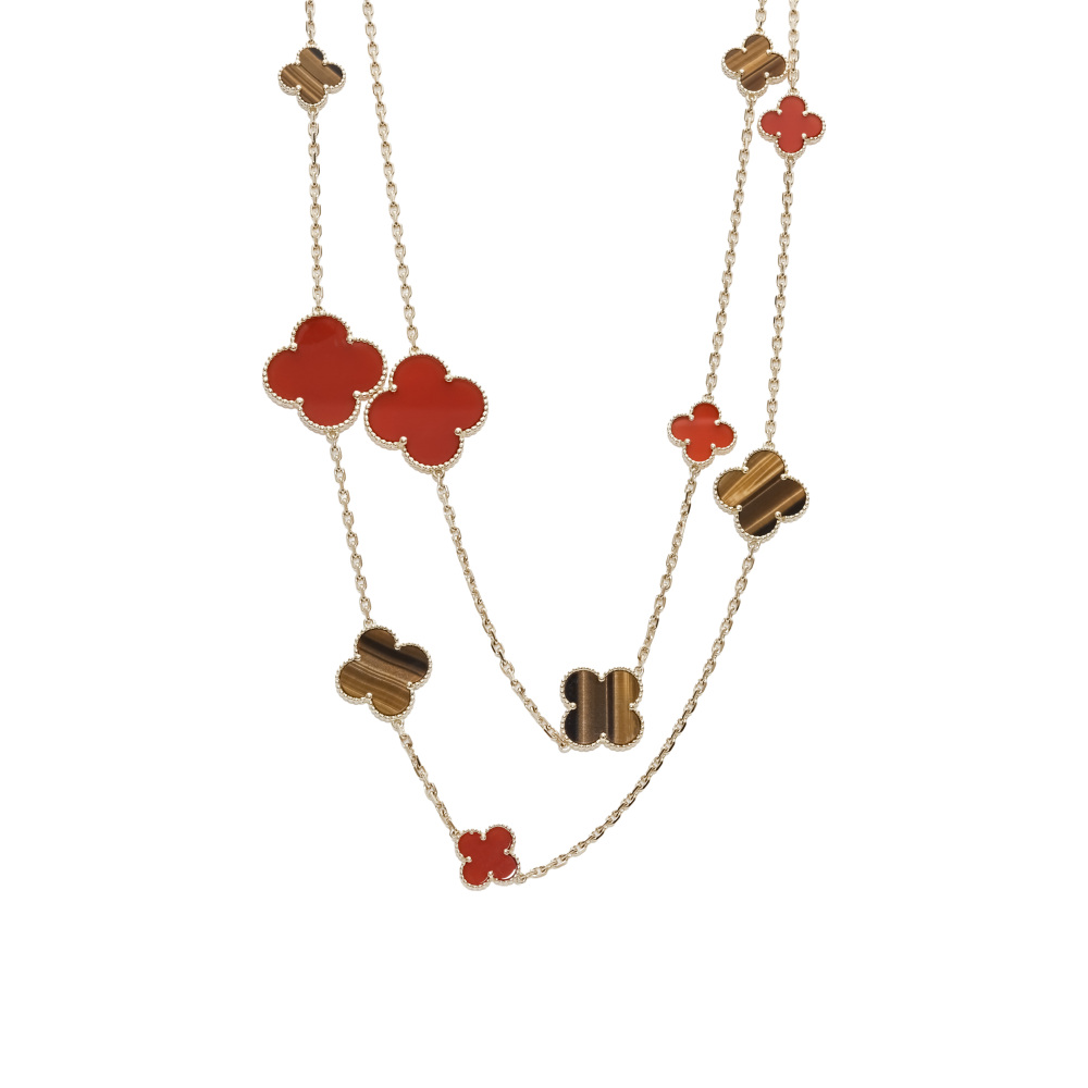 Van Cleef & Arpels Magic Alhambra 16 Motifs Necklace 18K Yellow Gold VCARN5JO00