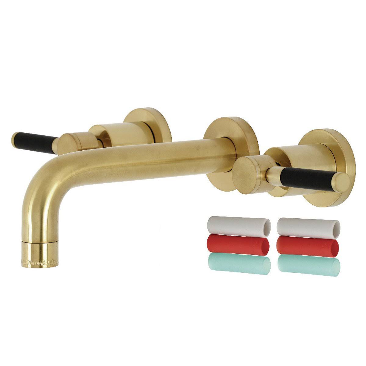 Kingston Brass KS8126DKL Kaiser 2-Handle Wall Mount Bathroom Faucet, Polished Nickel