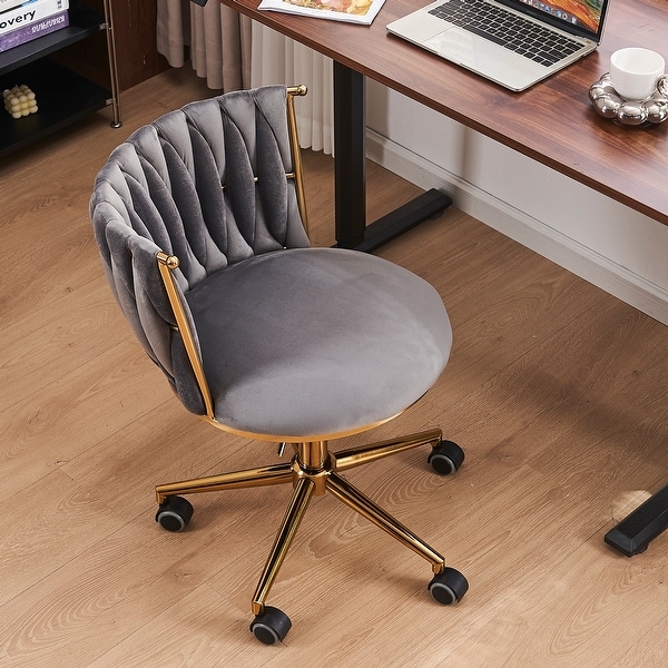 Office Desk Chair,Upholstered Home Office Desk Chairs with Adjustable Swivel Wheels