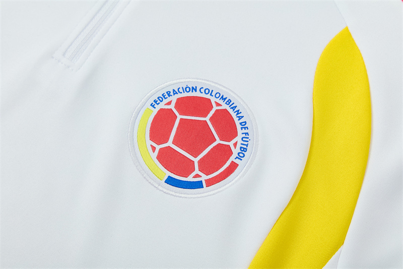 Colombia 2026 Training Suit Half Zipper White