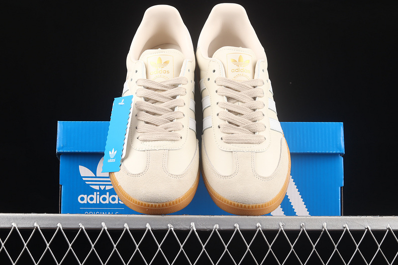 Adidas Samba Vegan Shoes Cloud White/Cloud White/Brown FW2432