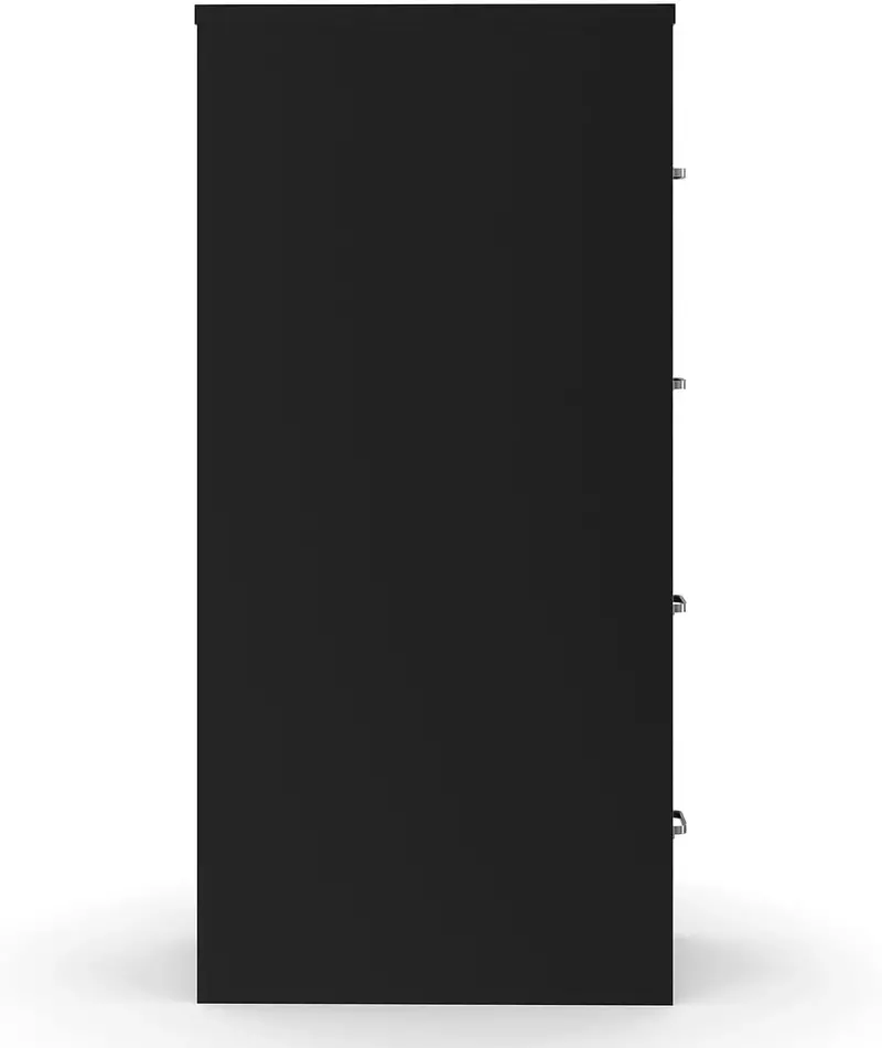 STAPLES 4-Drawer Locking File Cabinet — Black Finish, 25″ Depth x 15″ Width