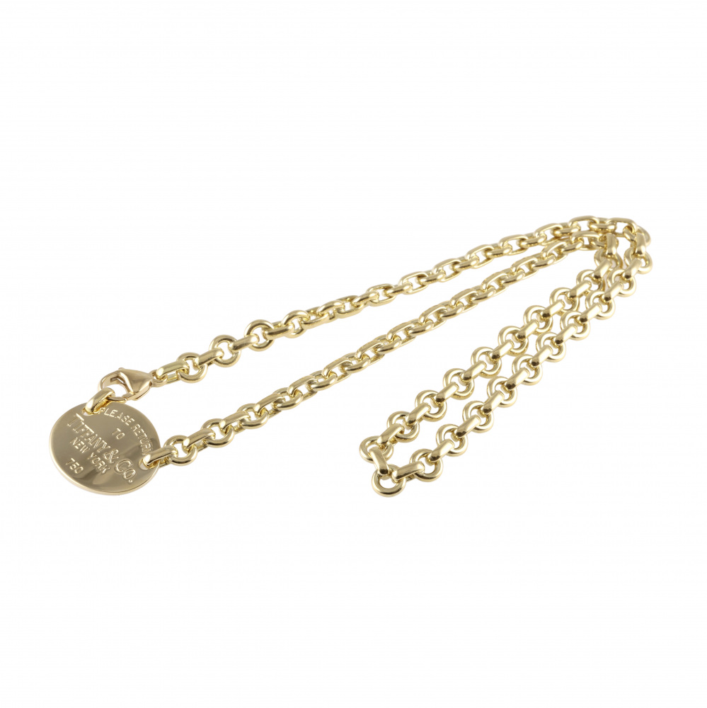 Tiffany & Co. Return To Necklace 18K Yellow Gold