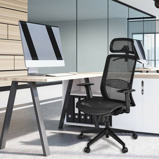 Height Adjustable Ergonomic High Back Mesh Office Chair with Hange-Black | Costway