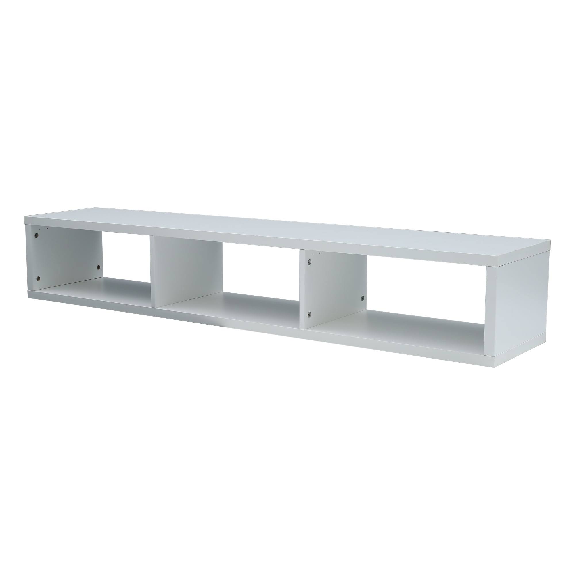 TiramisuBest Modern Shallow Floating TV Console Stand 60x22 - White
