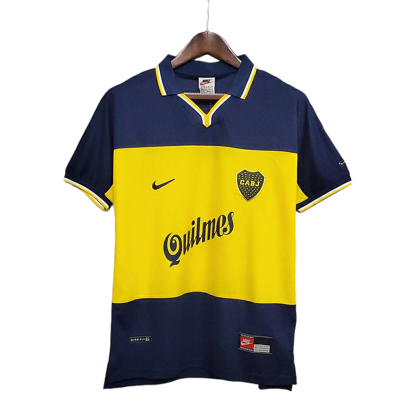 Boca Juniors 1999 retro blue and yellow color scheme