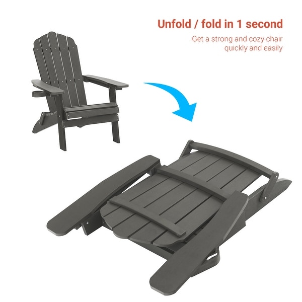 AOOLIMICS Patio Folding Adirondack Chairs Fire Pit Chair