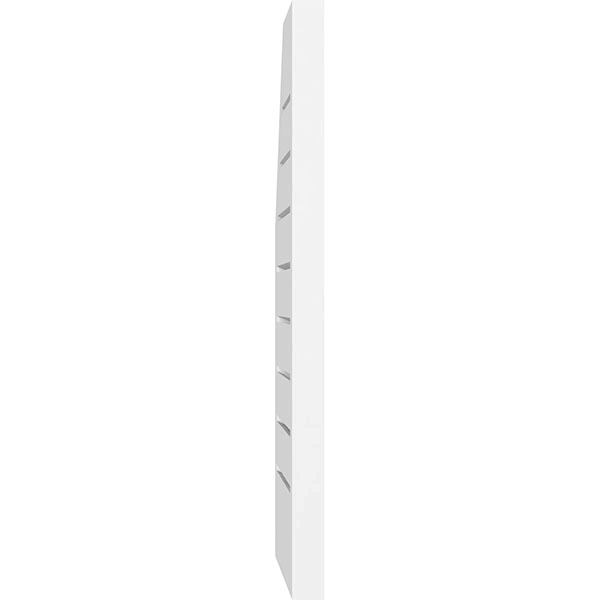 Ekena Millwork GVPOR20X2402SF 20x22W x 24x22H Half Octagon Top Right Surface Mount PVC Gable Vent: Functional, w/ 2x22W x 1-1/2x