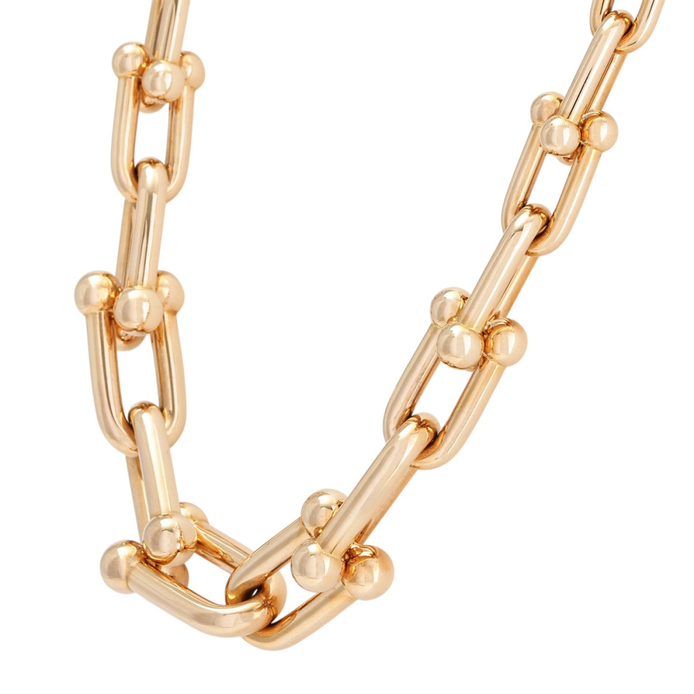 Tiffany & Co. Hardware Graduated Link Necklace 18K Rose Gold 63008958