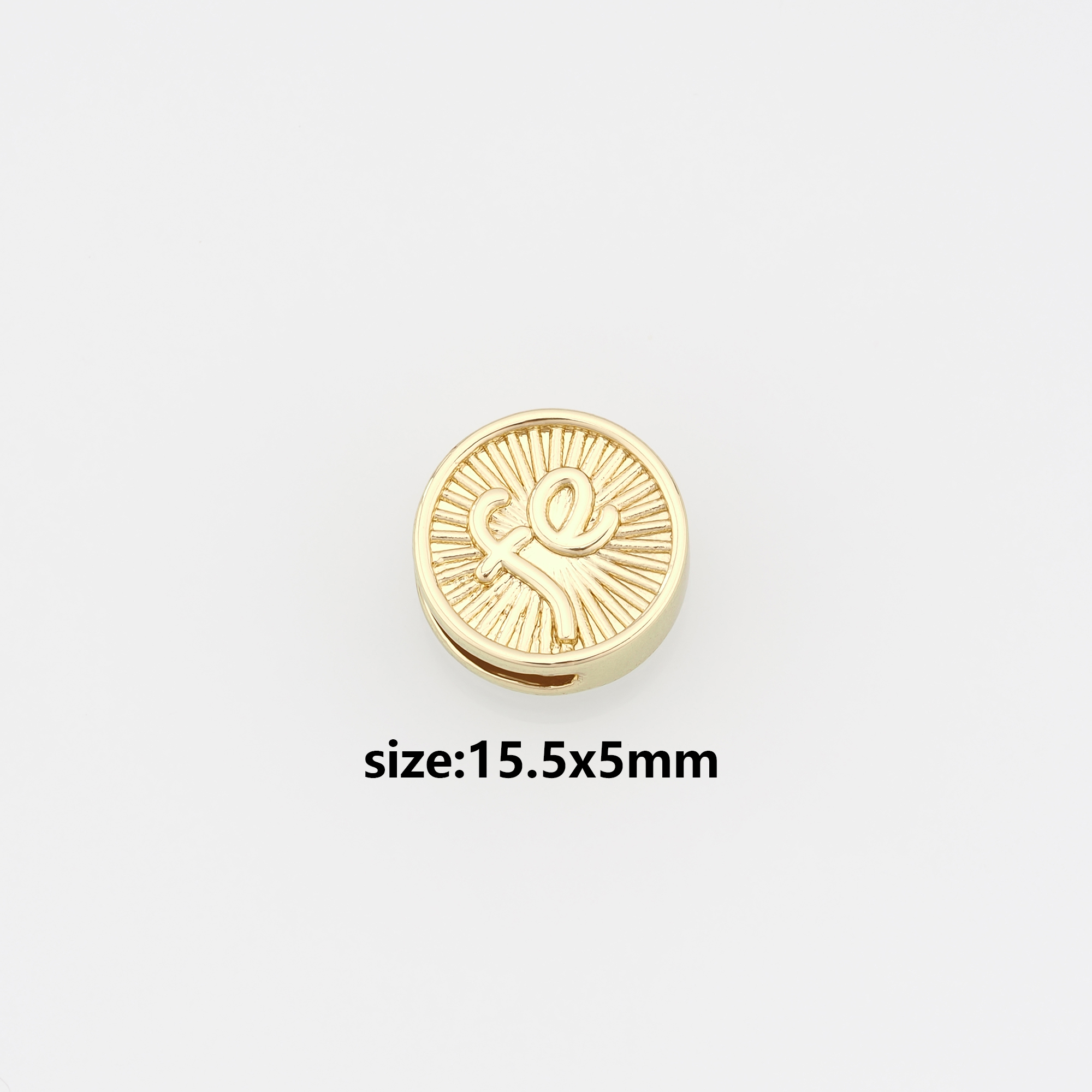 18K Gold Filled Round Flat Spacer Beads,Fe Spacer Beads,DIY Jewelry Making Supply