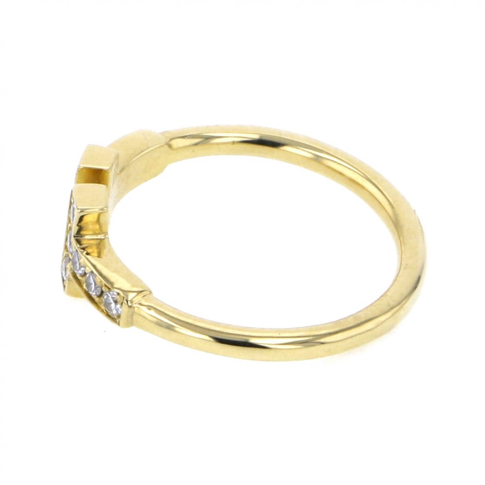 Tiffany & Co. Tiffany T Wire Ring 18K Yellow Gold Diamond