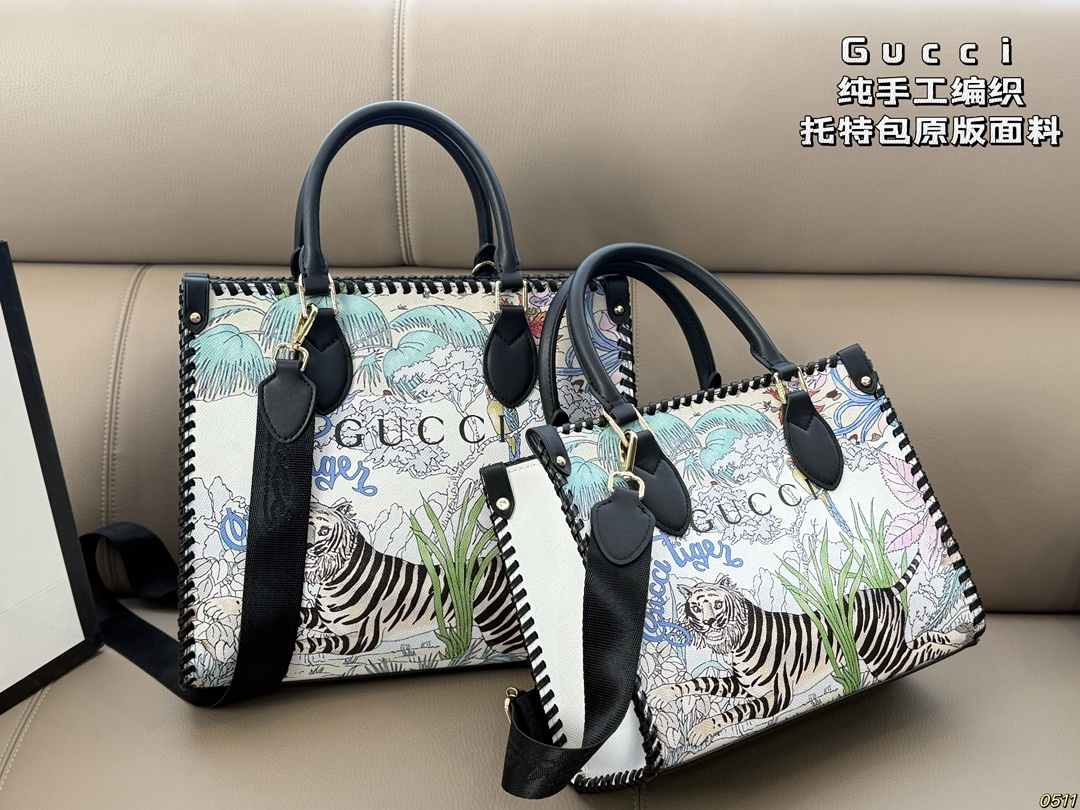 Gucci Hand-woven Tote Bag - cnluxepick