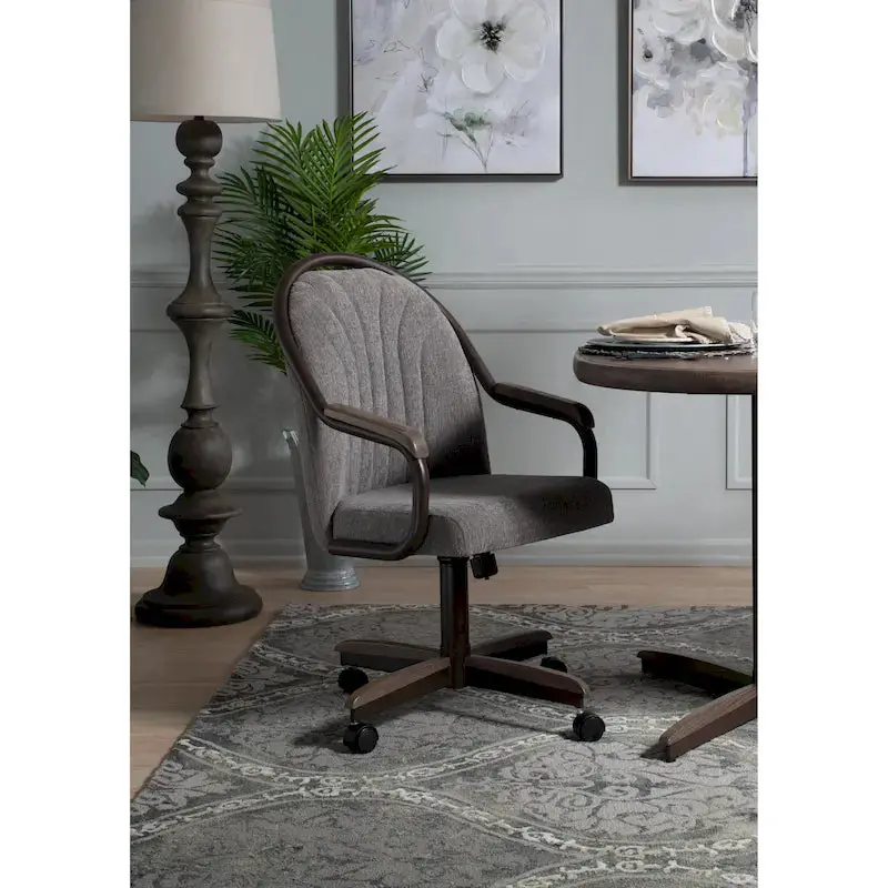 Swivel-and-Tilt Dining Chair – Casual Cushioned Seat with Smooth Rolling Casters