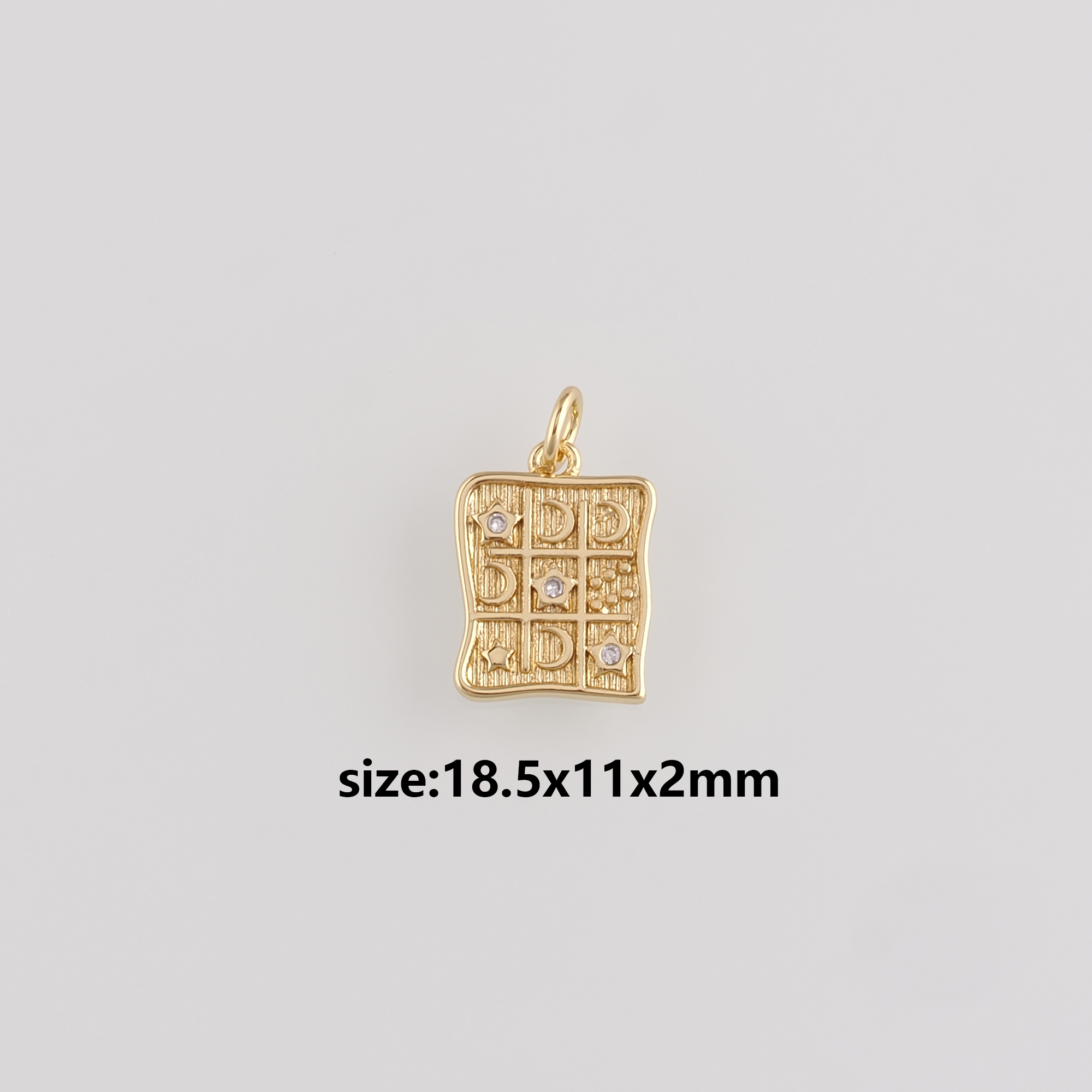 18K Gold Filled Star Moon Pendant,CZ Micro Pave Celestial Charm Earrings Necklace for DIY Jewelry Making Supply