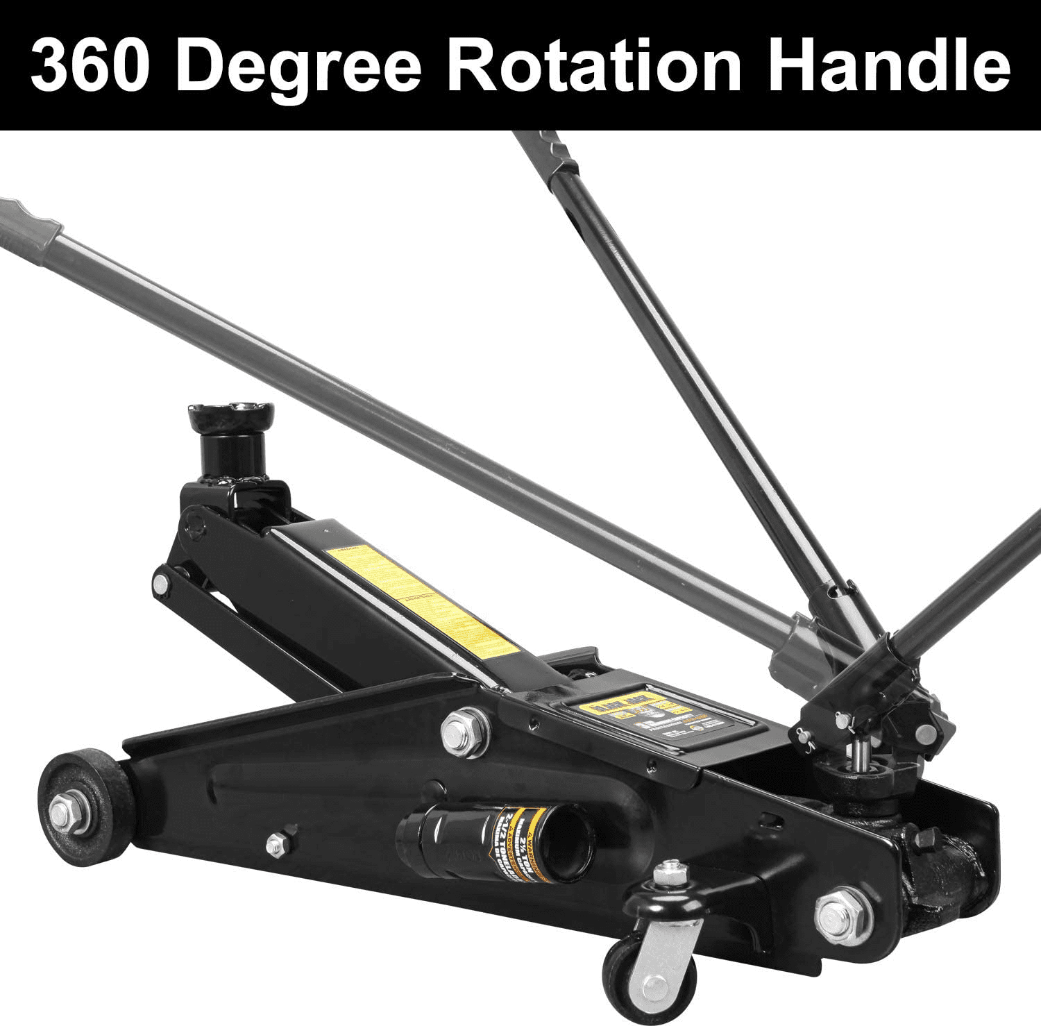 HPDAVV 3Ton Capacity Hydraulic Trolley Service/Floor Jack for SUV Trucks Workshop Black