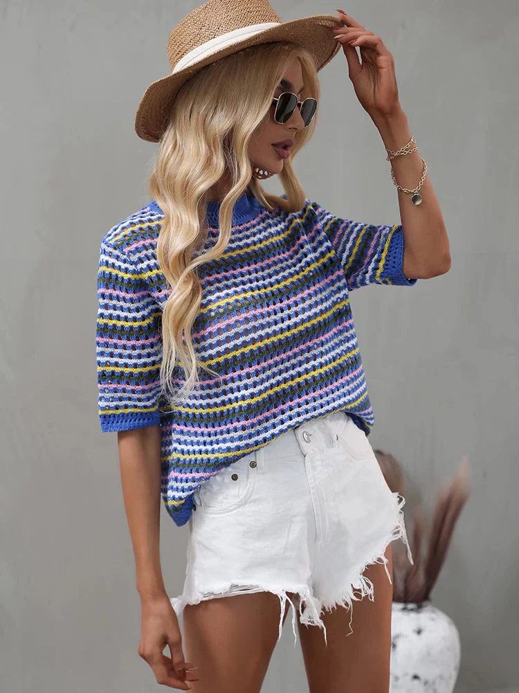 Crochet Knit Squareneck Crop TopClistos