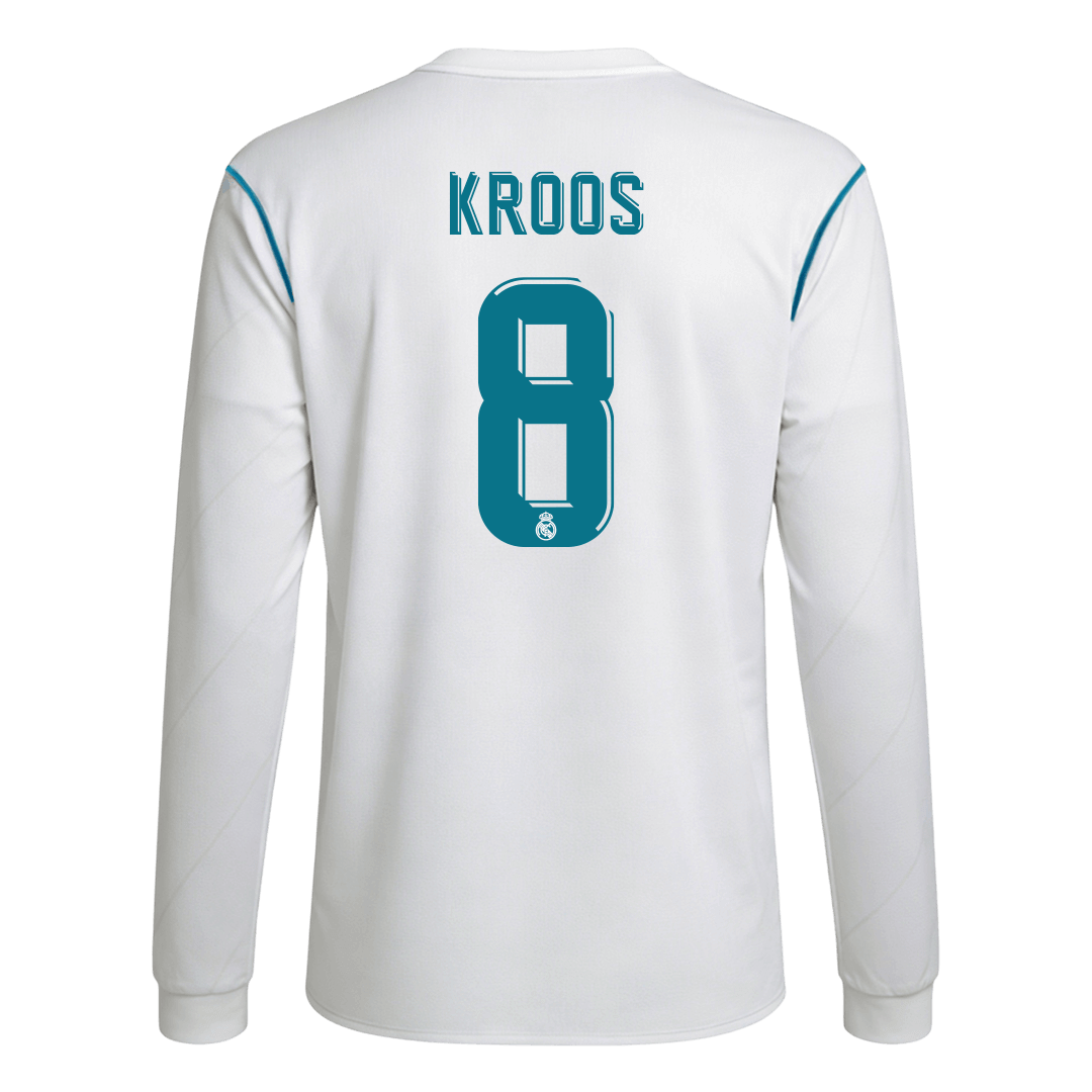 Retro Soccer Jersey KROOS #8 Real Madrid Home Long Sleeve 2017/18