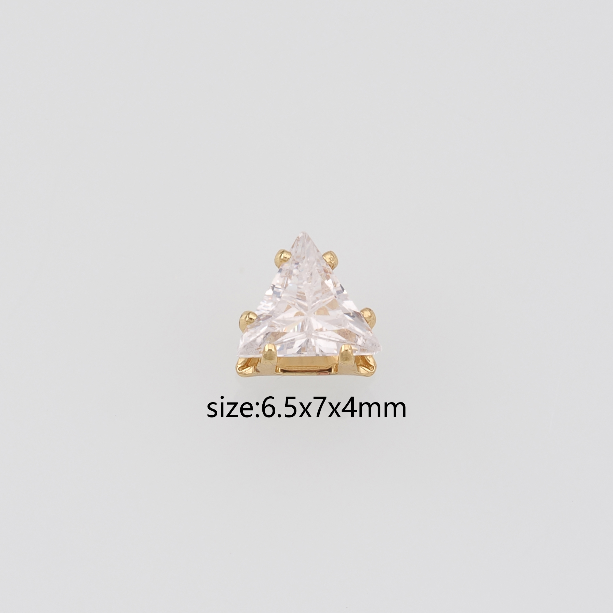 18K Gold Filled Triangle Spacer Beads,Triangle Bead for Bracelet Jewelry Necklace Making Supply