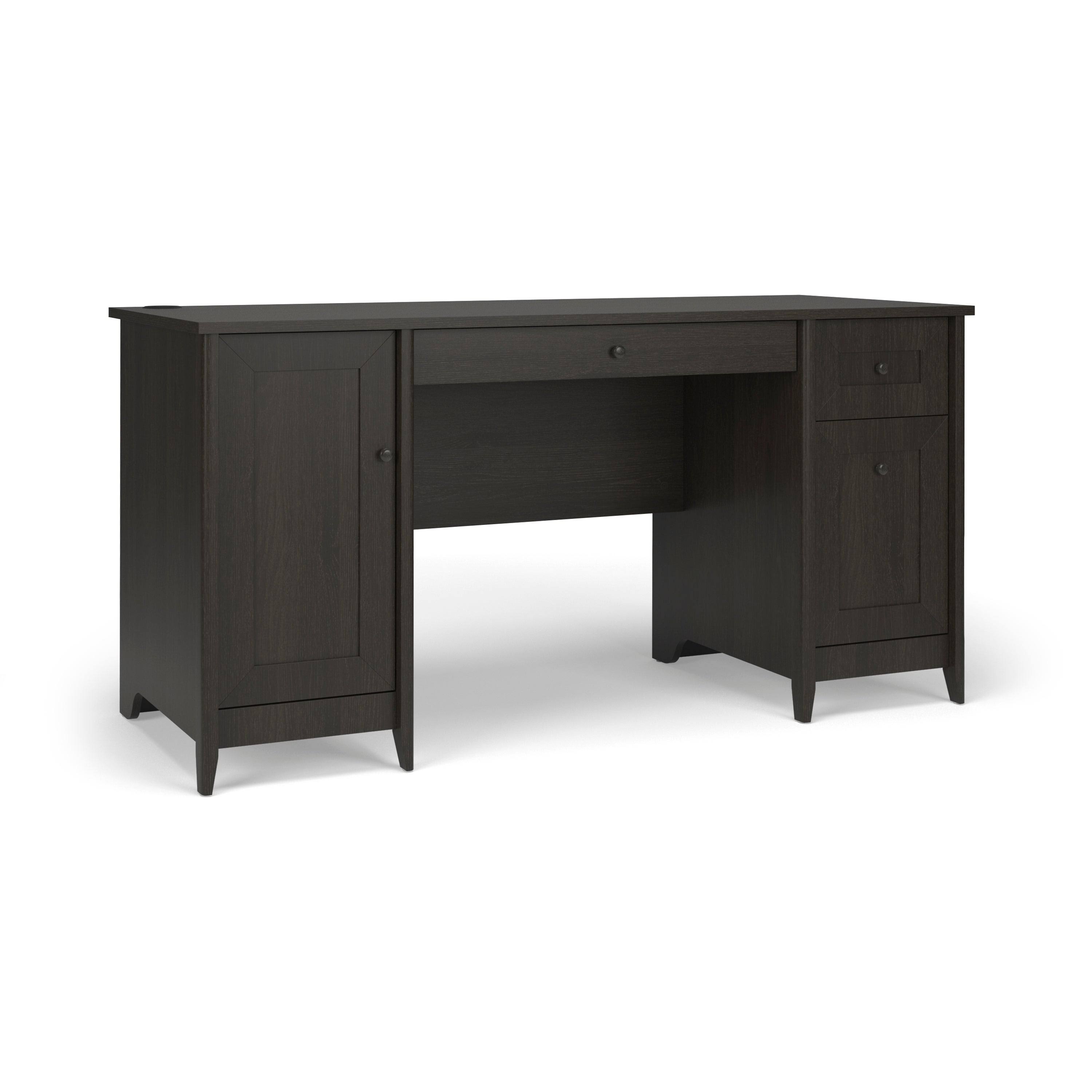 Quarters u0026 Craft High-Tide Collection Home Office 57x22 Computer Desk, with Drawers, in Weathered White (QC57BWH)