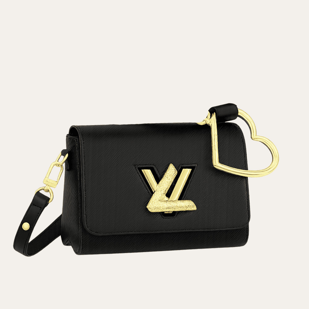 Louis Vuitton Twist MM Black Gold 9.0 Inches