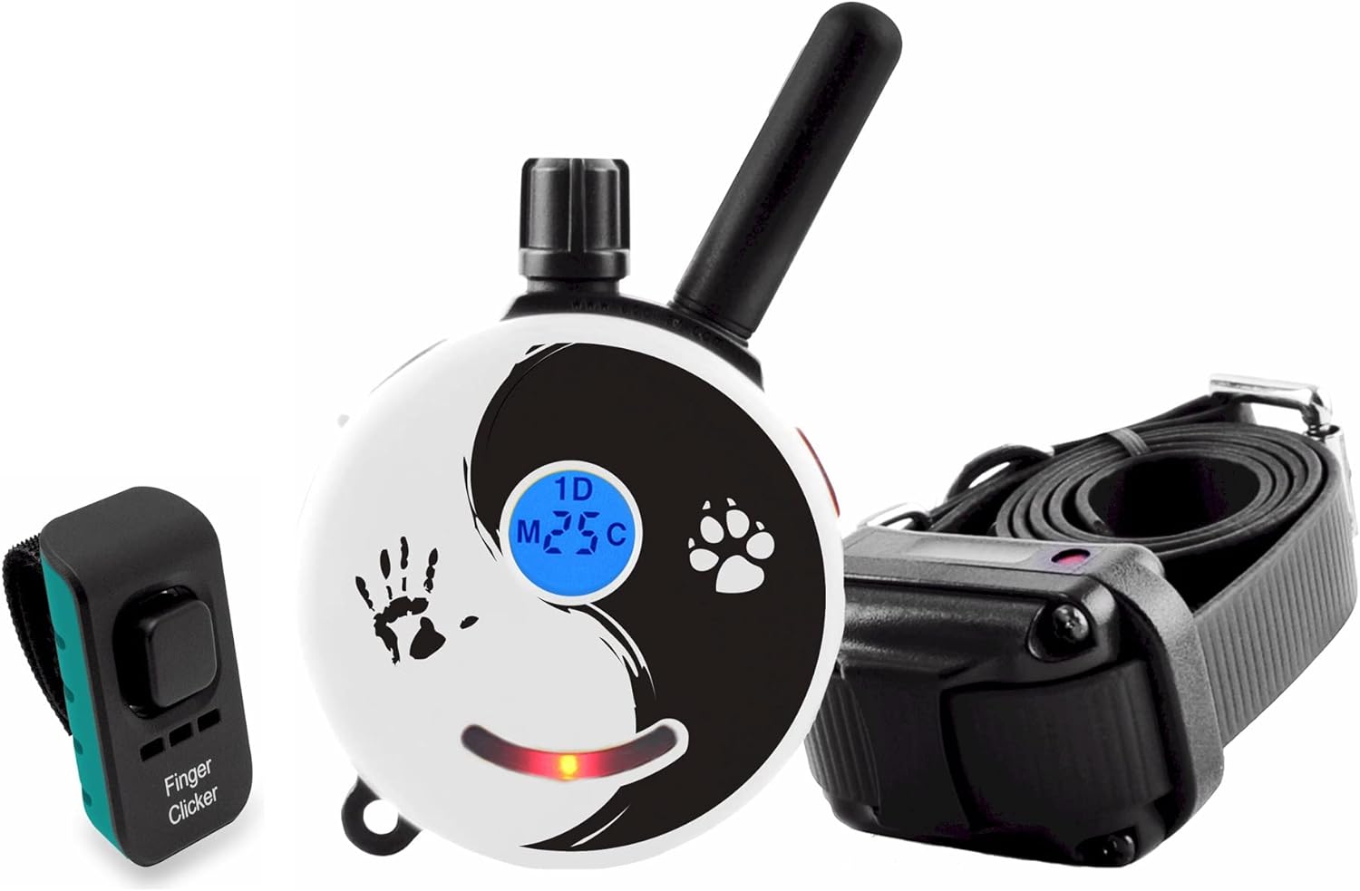 Humane Dog Training Collar with Remote, Features 100 Levels of Safe Stimulation, Tapping Sensation, Night Light, Waterproof, Rechargeable, 1 Mile 1 Dog, Black