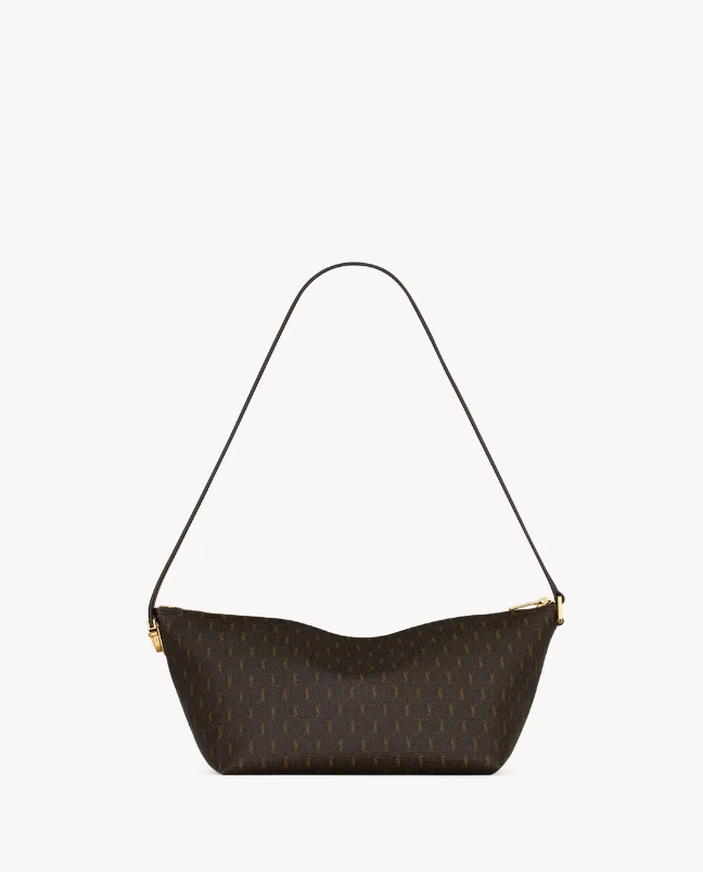 YSL LE MONOGRAMME CROSSBODY BAG IN CASSANDRE CANVAS AND SMOOTH LEATHER