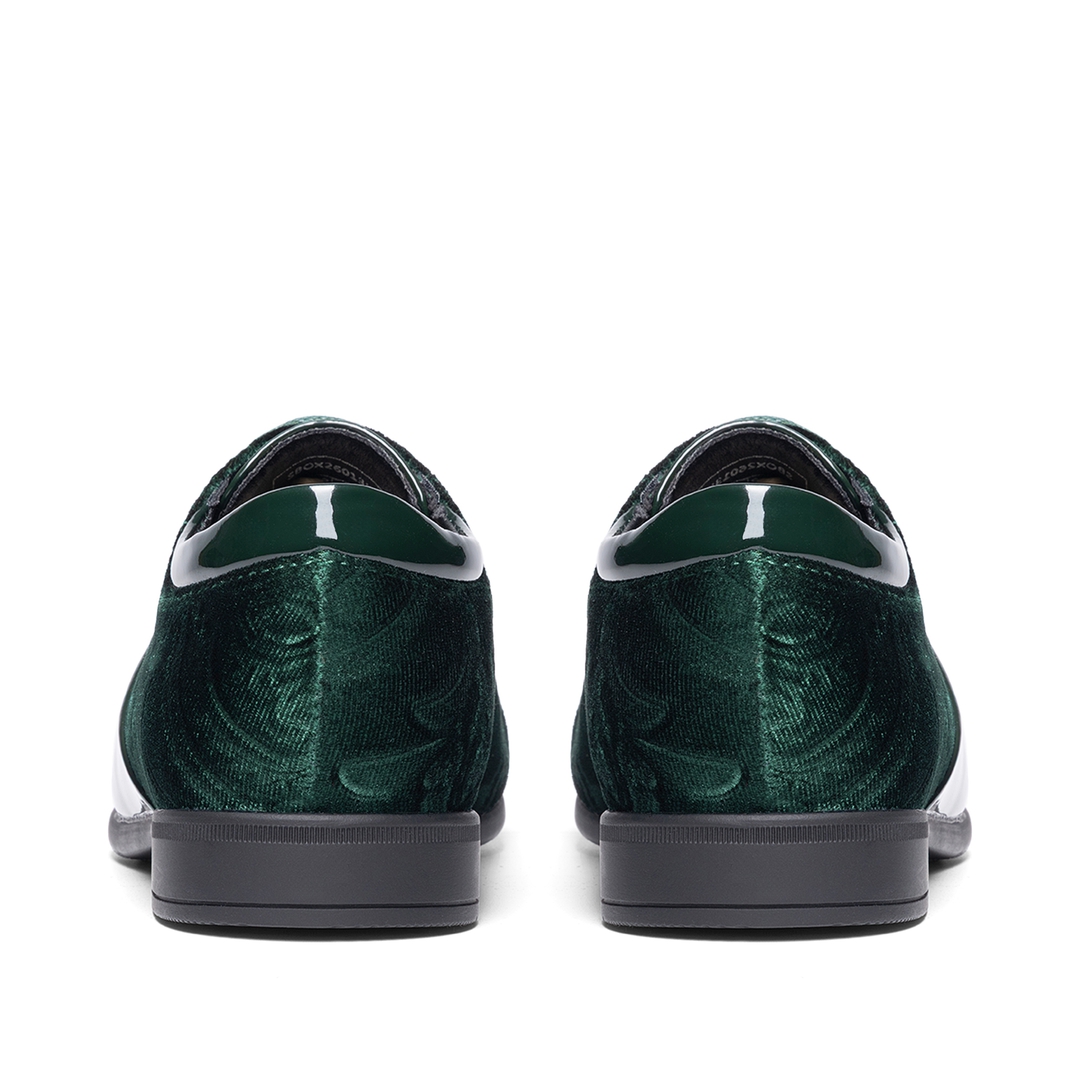 Boys Dress Shoes Formal Patent Velvet Tuxedo Oxford Shoes