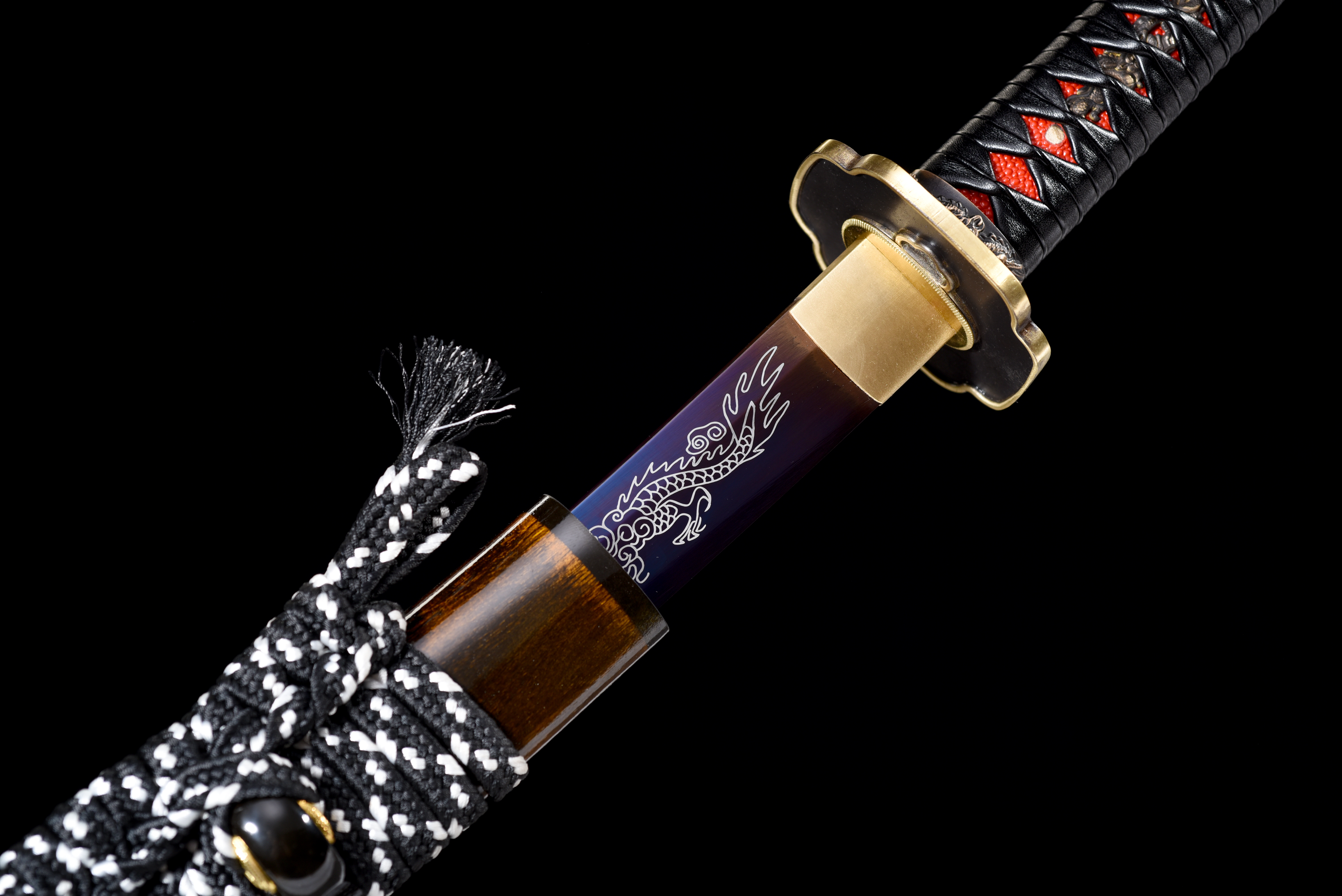 Purple Dragon Katana – High Manganese Steel, Full Tang