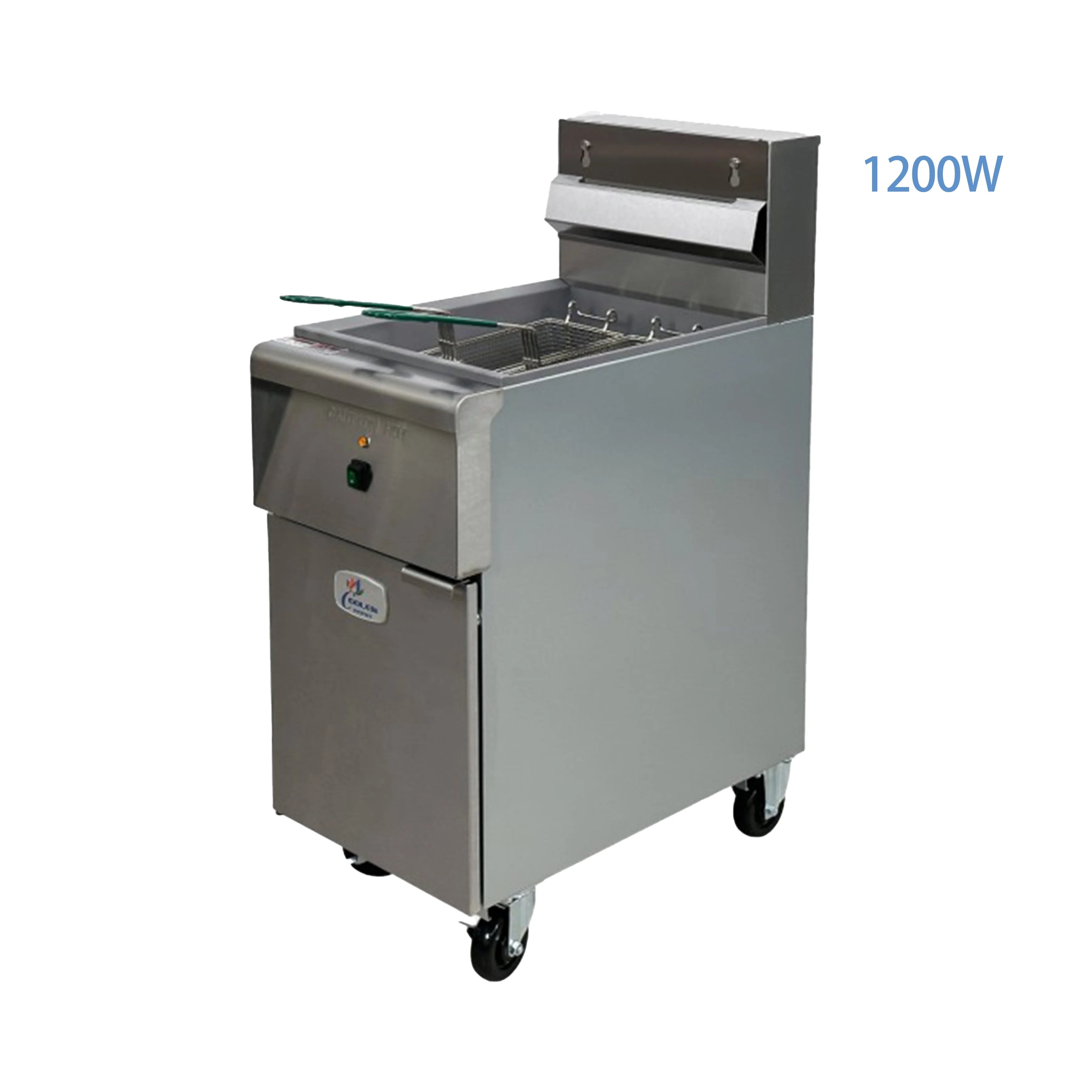 40lbs Electric Deep Fryer 220V, Commercial Fryer with Two Basket 1200W