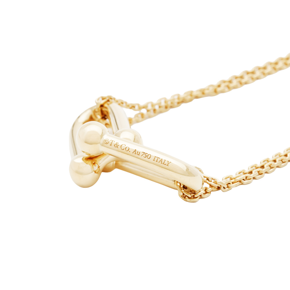 Tiffany & Co. Hardware Double Link Necklace 18K Yellow Gold 63364223