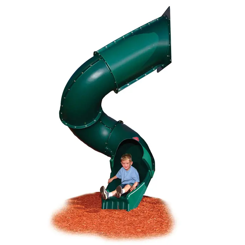 Swing-N-Slide 7′ Turbo Tube Plastic Slide with Lifetime Warranty – Green
