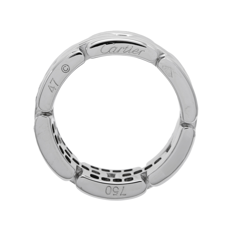 Cartier Mayon Pantale Ring 18K White Gold Diamond N4127200