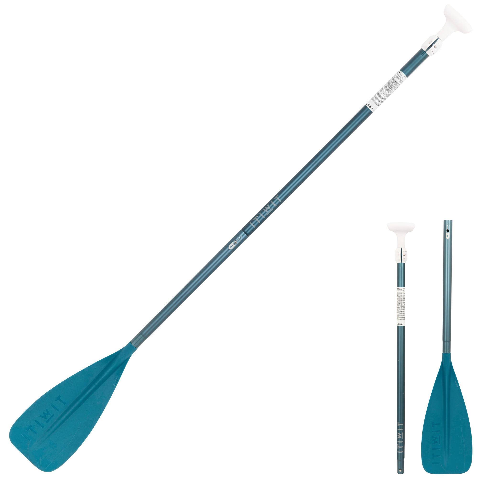 Itiwit 100, 3-Part Collapsible Adjustable Stand-Up Paddle, 67x22-87x22 in Caribbean Blue
