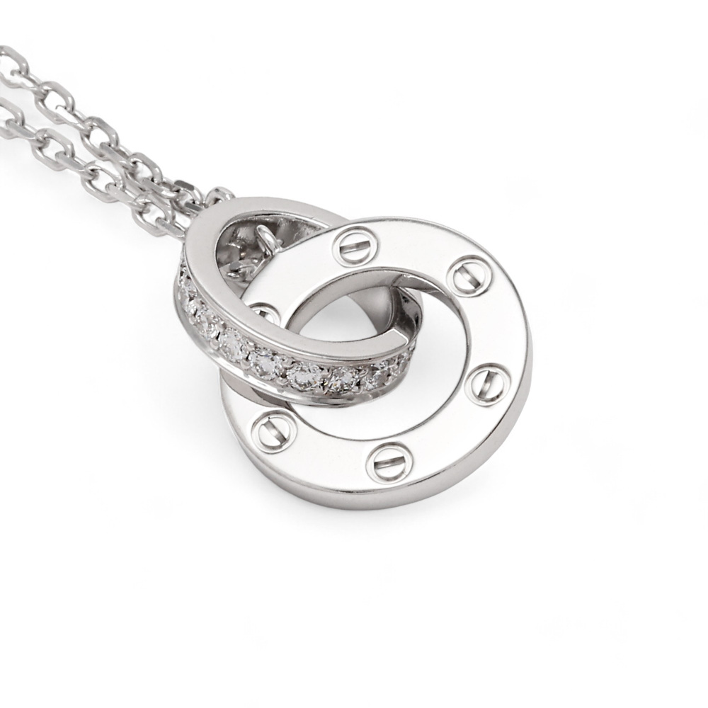 Cartier Love Necklace 18K White Gold Diamond B7216300