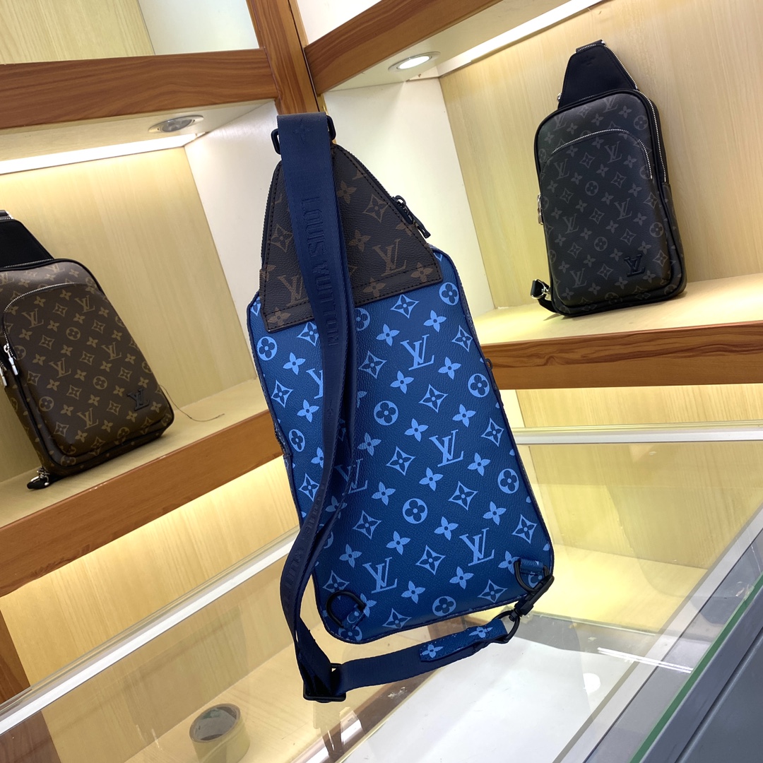 Louis Vuitton Avenue Nm Crossbody Bag Monogram Blue 31Cm M23782