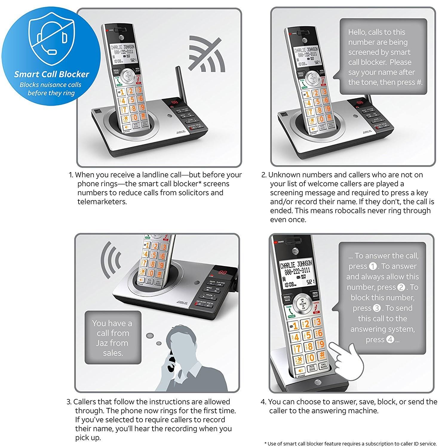 Atu0026t Connect-to-Cell Phone System (3 Handsets) CLP99387