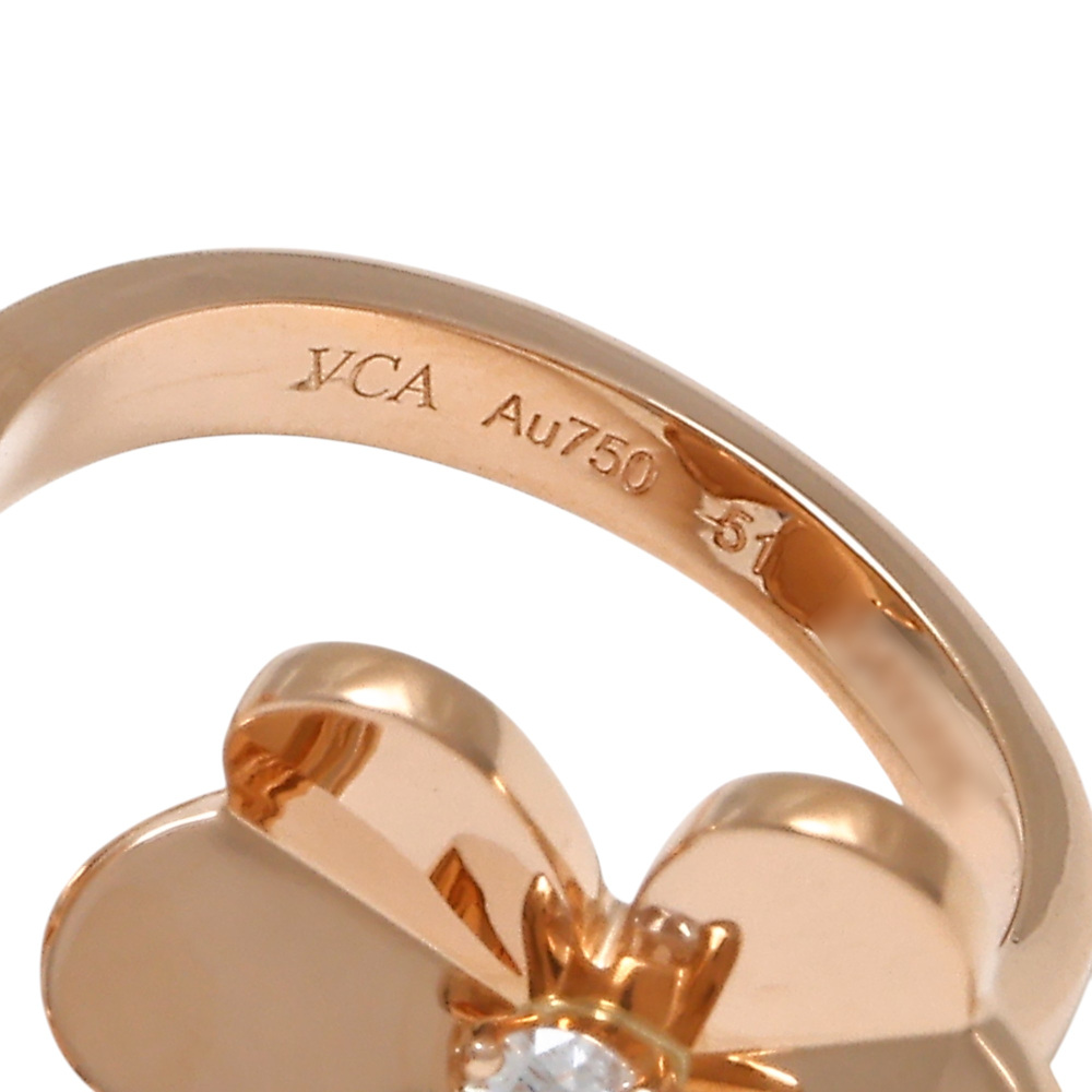 Van Cleef & Arpels Frivole Ring 18K Rose Gold Diamond VCARPFBL00