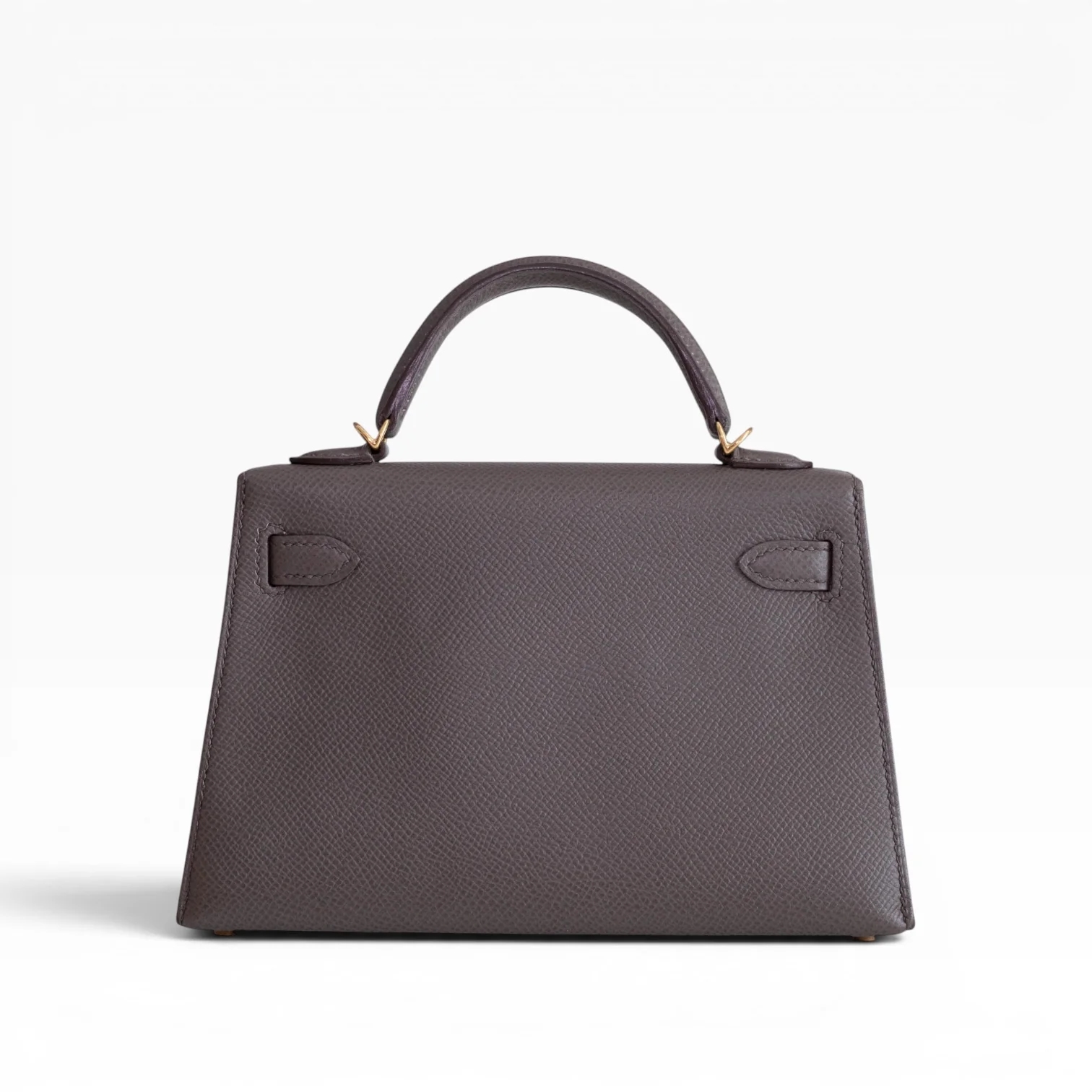 Hermès Mini Kelly II Sellier Etain Epsom Gold Hardware