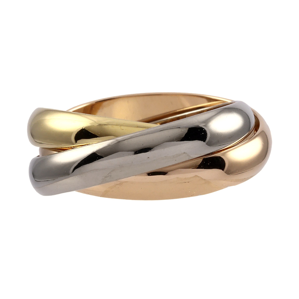 Cartier Trinity Sone Ring Tri-Gold